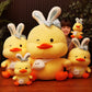 Costume Cuddles: Cute Rabbit Ear Duck Doll Plush Toy