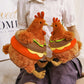 Chicken Burger Plush Toy – Cute Shapeshift Stuffed Animal