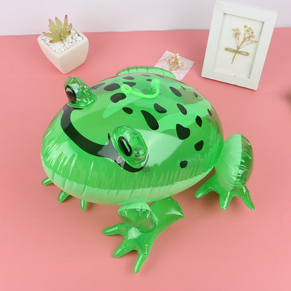 PVC Inflatable Light-Emitting Frog Toy – Glowing Big Spotted Frog with LED Eyes