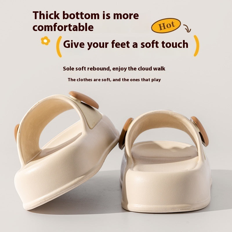 Cute Cartoon Dog Slippers, Non-slip Bathroom & Floor Summer House Shoes