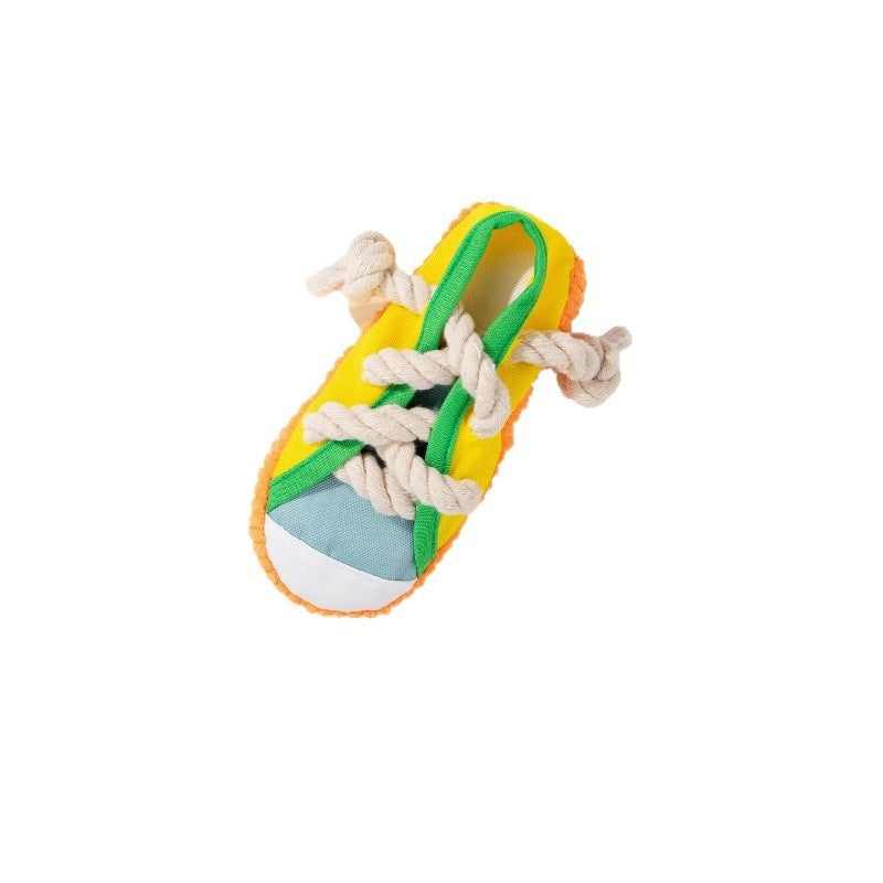 Dog Sound Slippers Toy, Self-Hi Relieving Molar Chew Toy for Pets