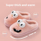Female Warm Indoor Cartoon Big Eye Dog Cotton Slippers