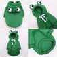 Hilarious Halloween: Soft Warm Frog Cosplay Pet Hoodie for Small Dogs and Cats.