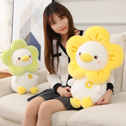 Style & Snuggles: Children's Fashion Small Yellow Duck Plush Doll (PP Cotton, Multi-Color).
