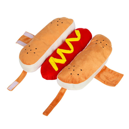 Funny Halloween Costumes for Dogs, Hot Dog Design Pet Outfit for Cats & Puppies