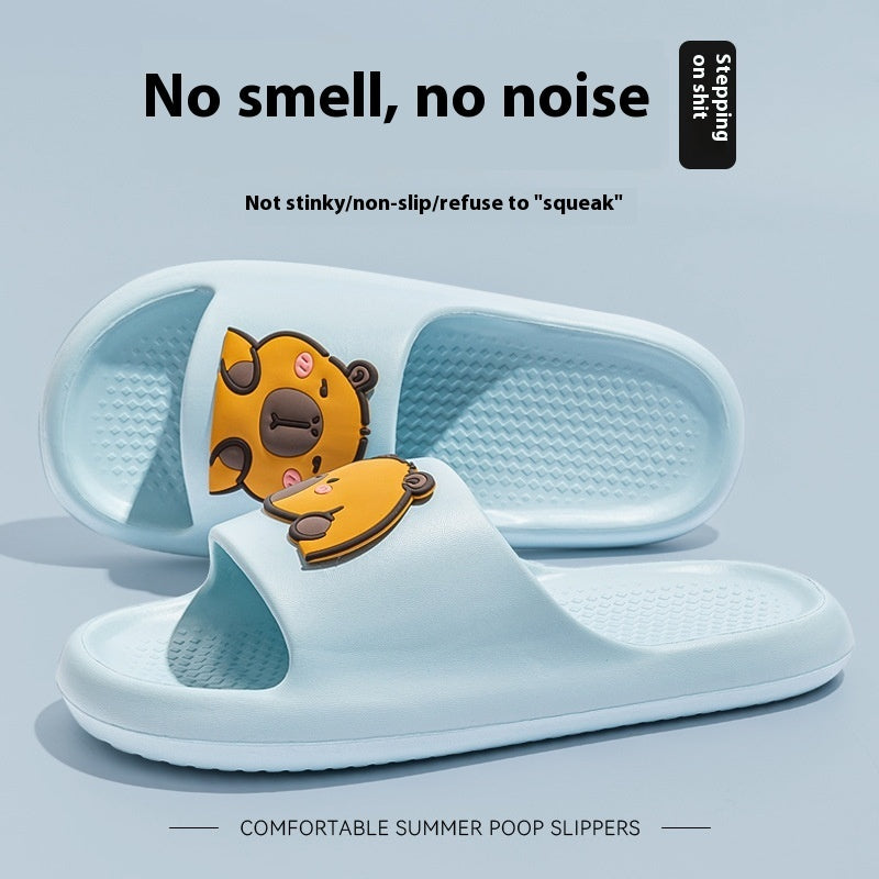 Cute Cartoon Dog Slippers, Non-slip Bathroom & Floor Summer House Shoes