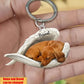 Acrylic Creative Cute Dog Keychain, Double-Sided Printed Animal Pendant