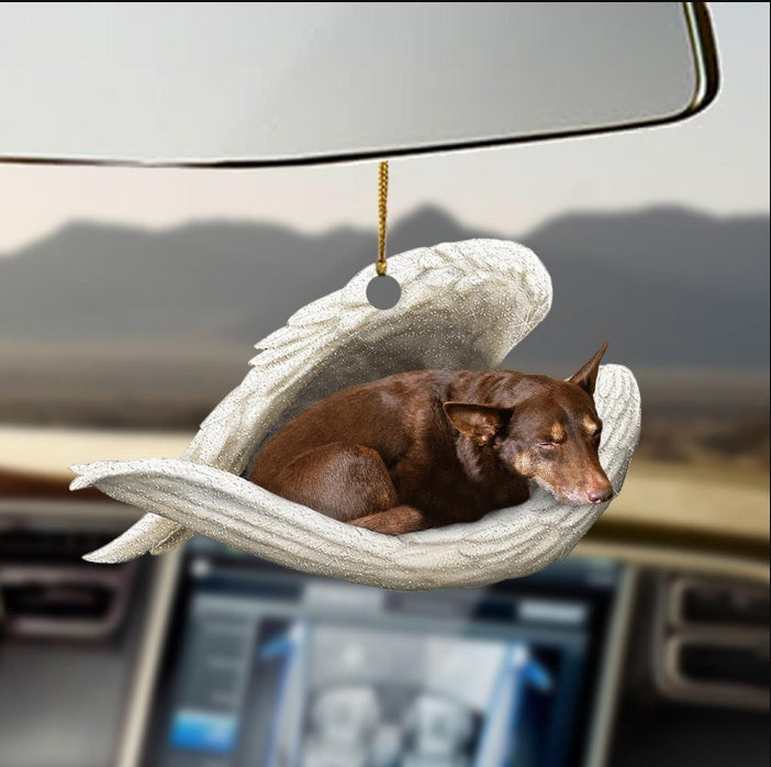 Sleeping Dog Angel Car Pendant, Cute Acrylic Hanging Ornament for Cars, Doors & Home Decor