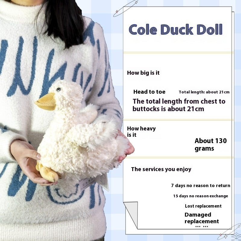 White Goose Doll – Nordic INS Style Net-Red Plush Duck Toy (20–21 cm)