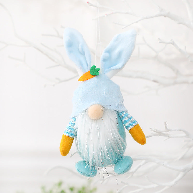 Easter Bunny Gnome Doll Ornament Pendant, Cute Holiday Home Decoration
