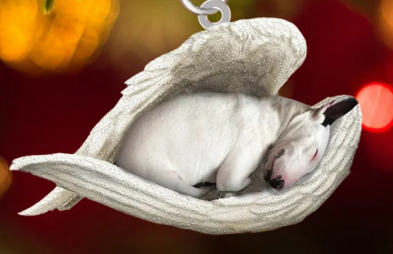 Creative Fashion Cute Dog-Shaped Acrylic Keychain, Single-Sided Print