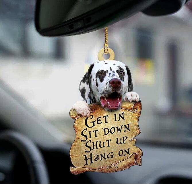 Sleeping Dog Angel Car Pendant, Acrylic Hanging Ornament for Cars, Doors & Home Decor