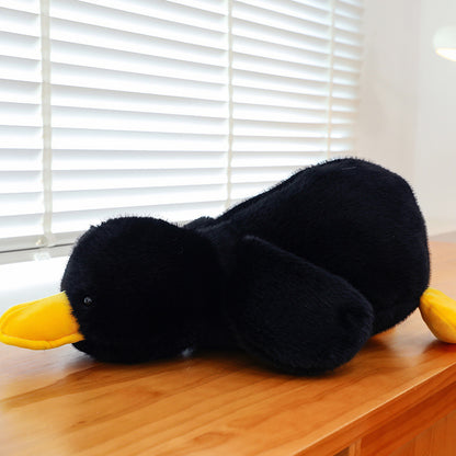 Cute Little Yellow Duck Sleeping Pillow – Soft Lying Duck Plush Doll for Cozy Sleep