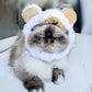 Cute Cartoon Pet Headgear, Sunflower, Animal & Character Hats for Cats and Small Dogs