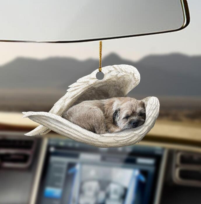 Sleeping Dog Angel Car Pendant, Acrylic Hanging Ornament for Cars, Doors & Home Decor