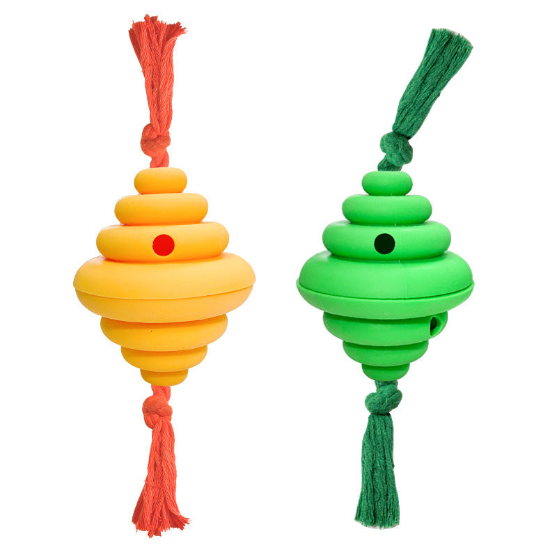 $\mathbf{3}$-in-$\mathbf{1}$ Fun: Interactive Dog Ball with Rope Toy (Food Dispenser, Tug, $\mathbf{17\text{kg}}$ Pull Strength).