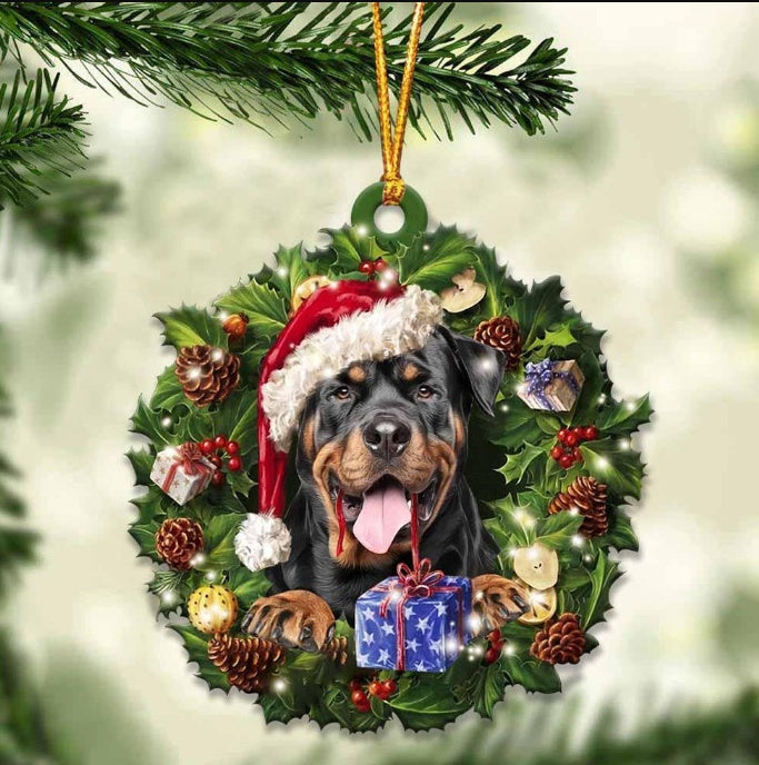 Sleeping Dog Angel Car Pendant, Acrylic Hanging Ornament for Cars, Doors & Home Decor