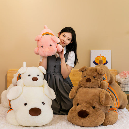 Giant Cuddles: Sweater Sitting/Lying Dog Plush Doll ($\mathbf{70}$–$\mathbf{120\text{cm}}$ Short Plush).