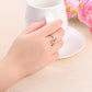 Women’s Cute Dog Paw Shape Ring, Simple & Stylish Silver Fashion Jewelry