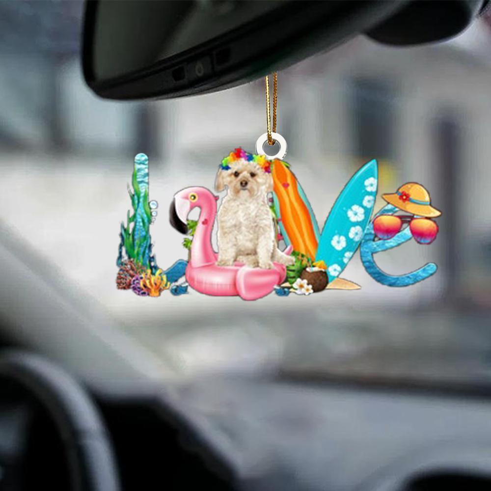 Sleeping Angel Dog Car Pendant, Acrylic Hanging Ornament for Cars, Doors & Home Displays