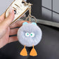Luxuriously Soft: Real Rex Rabbit Fur Cute Little Duck Car Key Ring.
