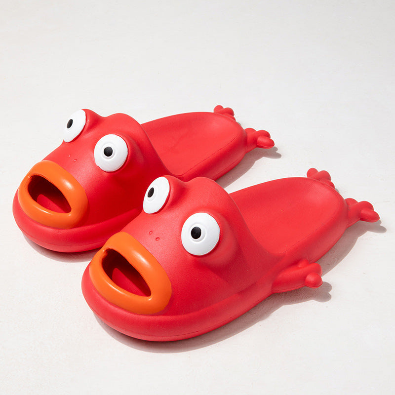 All-Day Comfort: Cute Frog EVA Soft Home, Beach, and Bathroom Slippers.