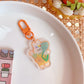 Cute Japanese Bunny & Bear Bag Jewelry Keychain, Acrylic Pendant Charm (GJ137)