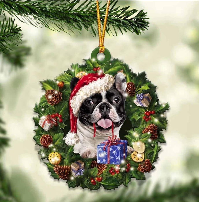 Sleeping Dog Angel Car Pendant, Acrylic Hanging Ornament for Cars, Doors & Home Decor