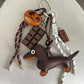 Handbag Pendant Sausage Dog Doll Keychain, Cute Polyester Dog Charm Accessory