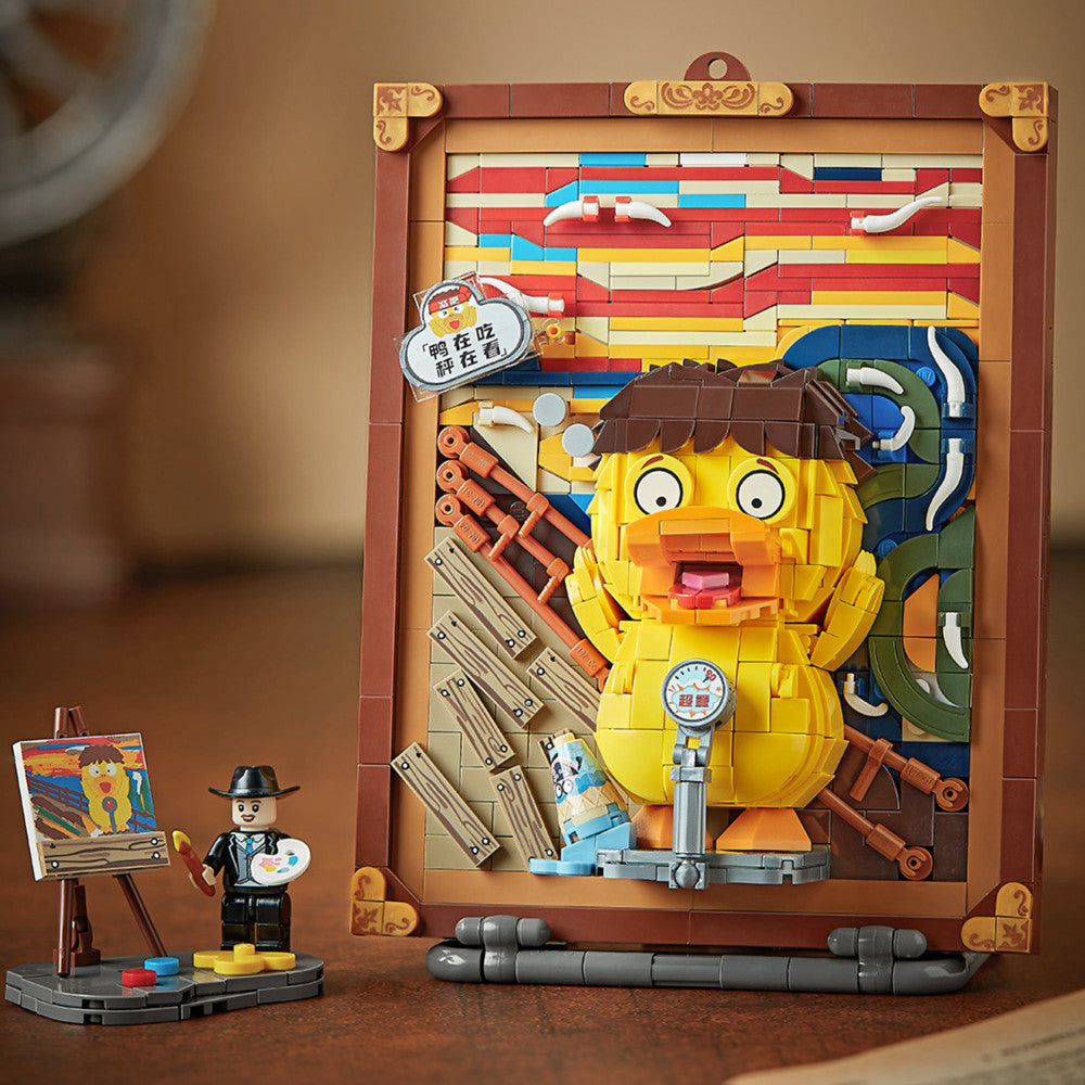 Shouting Duck Pour-Milk Ornament – Funny ABS Desk Decoration Figurine