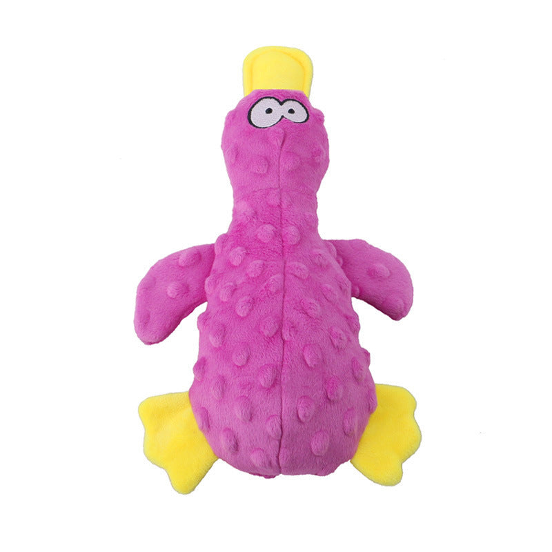 Crinkle & Squeak Fun: Plush Duck Dog Interactive Toy (Bite Resistant, $\mathbf{27\text{cm}}$).