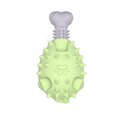 Chew Time Fun: Vocal Molar TPR Chicken Leg Dog Toy (Medium, Multiple Colors).