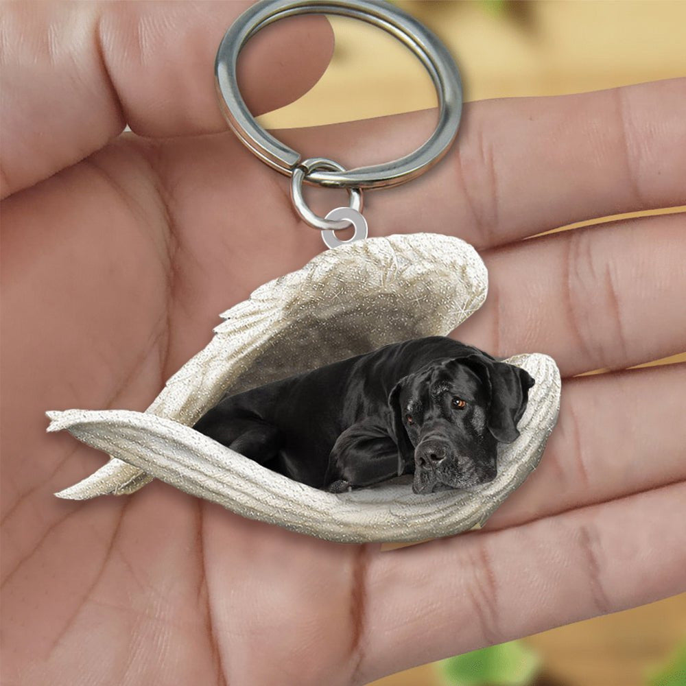 Creative Fashion Cute Dog-Shaped Acrylic Keychain, Single-Sided Print
