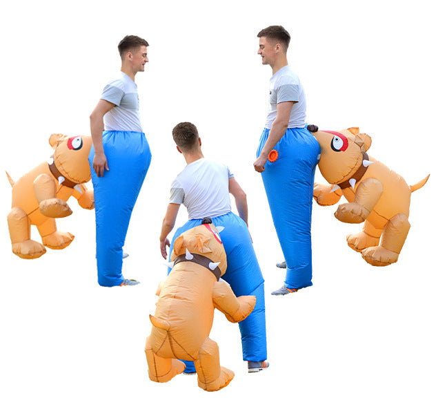 Halloween Inflatable Dog Costume, Funny Festival Bite-Ass Inflatable Clothing