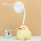 Cute Duck Pen Holder Storage LED Desk Lamp – USB Rechargeable Warm Light Study Lamp