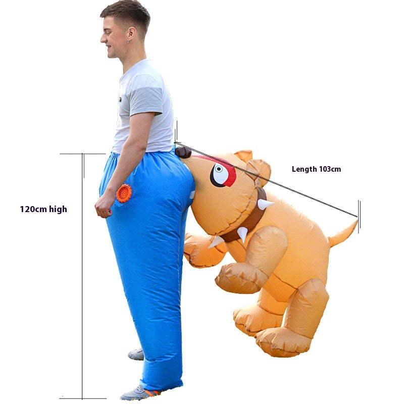 Halloween Inflatable Dog Costume, Funny Festival Bite-Ass Inflatable Clothing