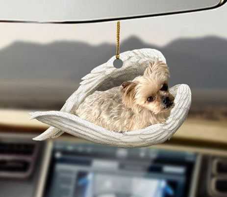 Sleeping Dog Angel Car Pendant, Acrylic Hanging Ornament for Cars, Doors & Home Decor