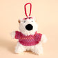 Creative Cartoon Plush West Highland Puppy Dog Keychain