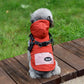 Dog Raincoat with Hat & Suspenders, Anti-Rain Polyester Pet Jacket with Traction Design