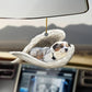 Sleeping Dog Angel Car Pendant, Cute Acrylic Hanging Ornament for Cars, Doors & Home Decor