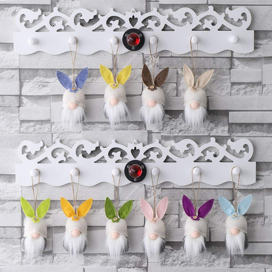 Easter Bunny Wool Ornaments, Colorful Hanging Spring Pendant