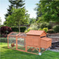 Large Wooden Chicken Coop – Outdoor Hen House with Run, Nesting Box & Wheels