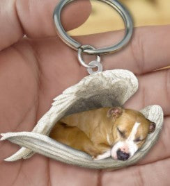 Acrylic Creative Cute Dog Keychain, Animal Cartoon Pendant with Single or Double-Sided Printing