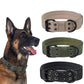 OneTigris Military Adjustable Dog Collar, Heavy-Duty Tactical Collar with Metal D-Ring & Buckle (M–XL)