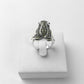 Bold Glamour: Female Personality Niche Design Exaggerated Frog Adjustable Ring (Silver).