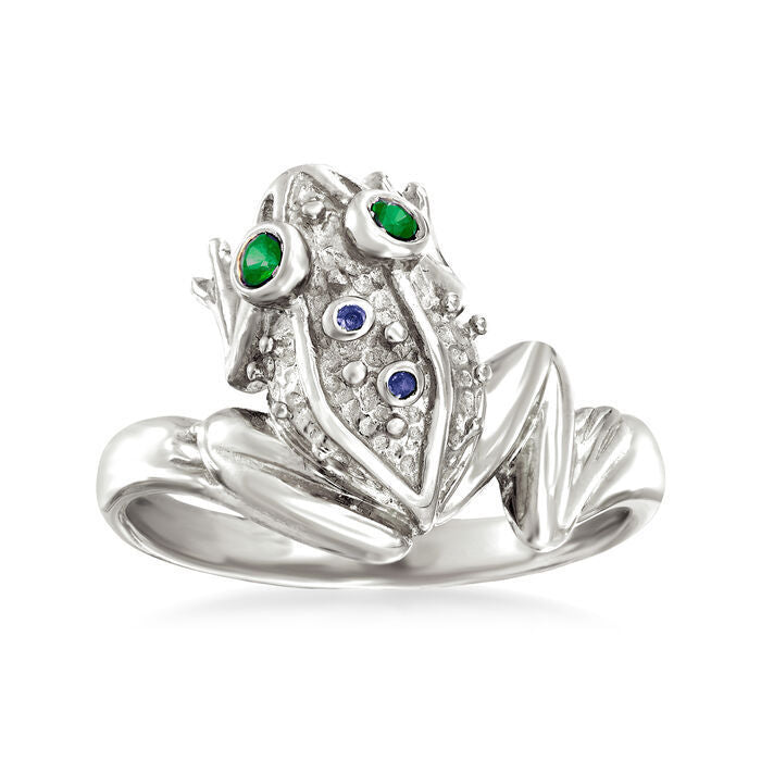 European Style: Women's Frog Animal Bracelet Ring with Alloy and Semi-Precious Stone Inlay.