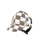 Pomeranian Baseball Cap, Plaid Cotton Outdoor Hat for Small & Medium Dogs