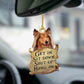 Sleeping Dog Angel Car Pendant, Acrylic Hanging Ornament for Cars, Doors & Home Decor