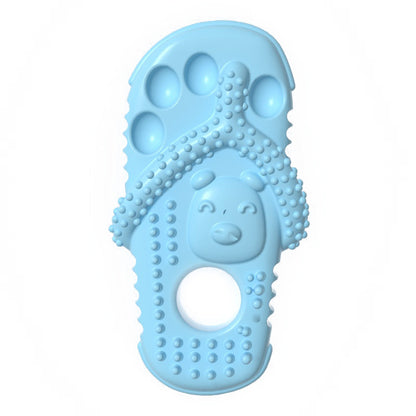 Pet Dog Chewing Toy Slippers, Durable Rubber Teething Shoes for Puppies