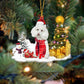 Sleeping Angel Dog Car Pendant, Cute Acrylic Hanging Ornament for Cars, Doors & Home Decoration